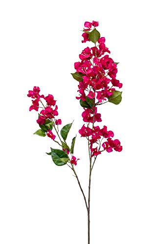 artplants.de Dekozweig Bougainvillea MONELS mit Blüten, pink, 115cm - Bougainvillea künstlich/Kunst Drillingsblume von artplants