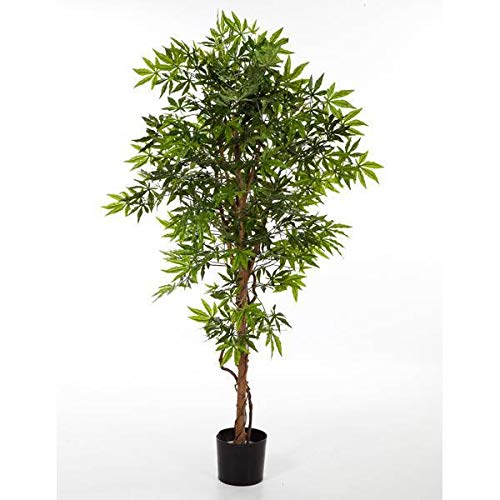 artplants.de Japanischer Kunst Ahorn, 400 Blätter grün, 150cm - hochwertiger Kunstbaum - Künstlicher Ahorn von artplants