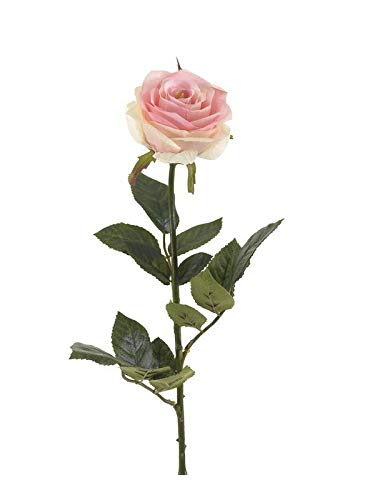 artplants.de Künstliche Blume Rose Brina, rosa, 70cm - Textilblume Rose von artplants.de