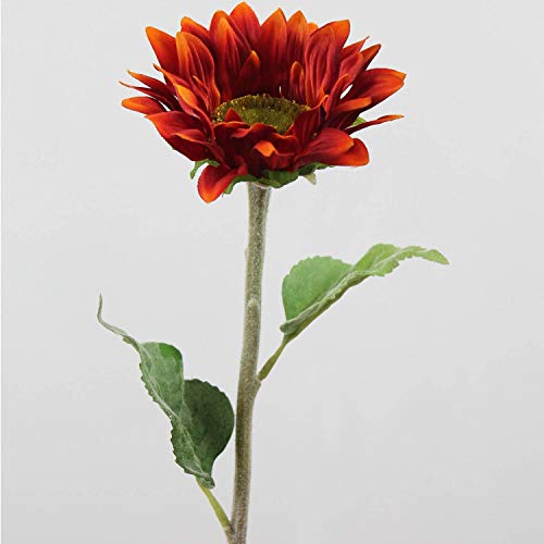 artplants.de Künstliche Blume Sonnenblume Marietta, rot, 60cm, Ø 14cm - Kunstblumen von artplants