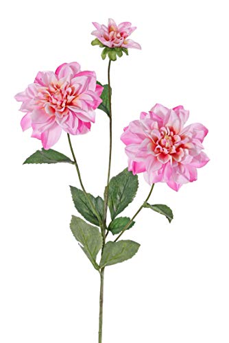 artplants.de Künstliche Dahlie ANJULIKA, rosa, 75cm, Ø6-12cm - Deko Blumen/Textilblumen von artplants