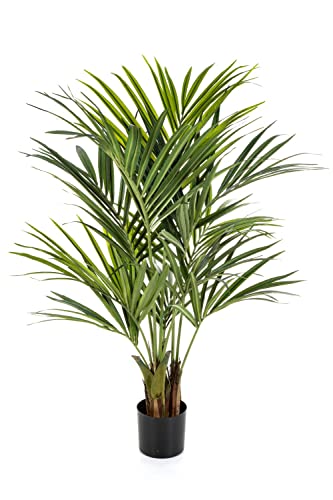 artplants.de Künstliche Kentia Palme Omayra, buschig, 140cm - Kunststoff Palme von artplants