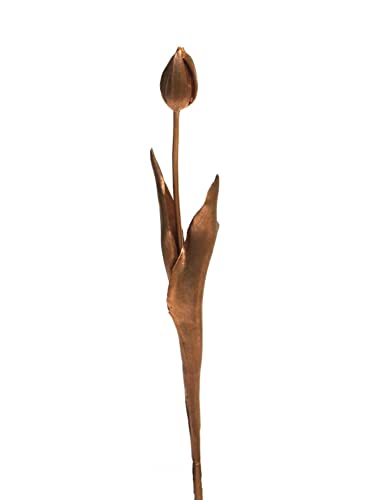 artplants.de Künstliche Tulpe LONA, Bronze-Gold, 45 cm, Ø4 cm - Künstlicher Blumenzweig von artplants