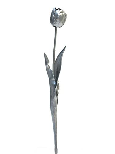 artplants.de Künstliche Tulpe Lianna, Silber-Champagner, 45 cm - Künstlicher Blumenzweig von artplants