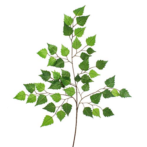 artplants.de Künstlicher Birkenzweig, 48 Blätter, 70cm - Dekozweig von artplants