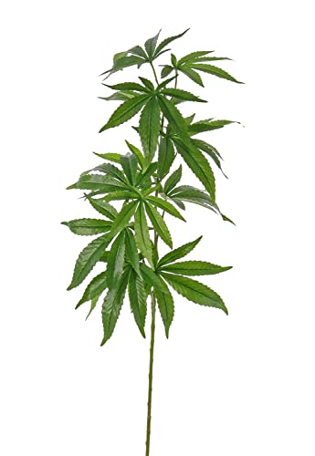 artplants.de Künstlicher Hanf Zweig CENNET, grün, 95cm - Cannabis Kunstpflanze von artplants.de