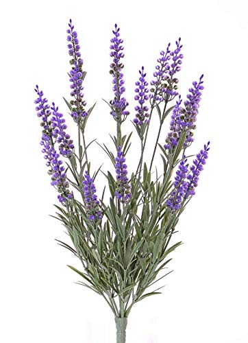 artplants.de Künstlicher Lavendel Leina, 19 Rispen, lila, uv-sicher, 45cm - Kunstpflanze - Deko Lavendel von artplants