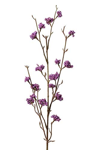 artplants.de Künstlicher Liebesperlenstrauch Larina, violett, 70cm - Deko Zweig - Kunst Beeren von artplants.de