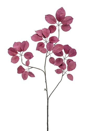 artplants.de Künstlicher Schefflera Zweig Naira, Burgunderrot, 85cm - Kunststoff Zweig von artplants