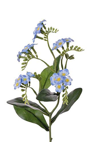 artplants.de Künstliches Vergissmeinnicht Esther, 24 Blüten, hellblau, 35cm - Myosotis Blume - Textilblumen von artplants