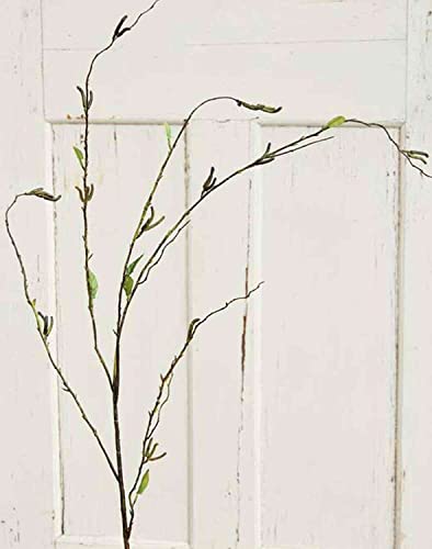 artplants.de Kunst Birkenzweig AZIR mit Blüten, braun-grün, 125cm - Deko Birkenzweig von artplants