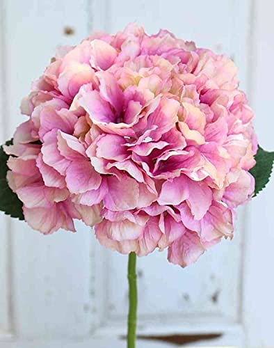 artplants.de Kunst Hortensie Malena, rosa, 40cm, Ø19cm - Kunstblume Hortensie von artplants