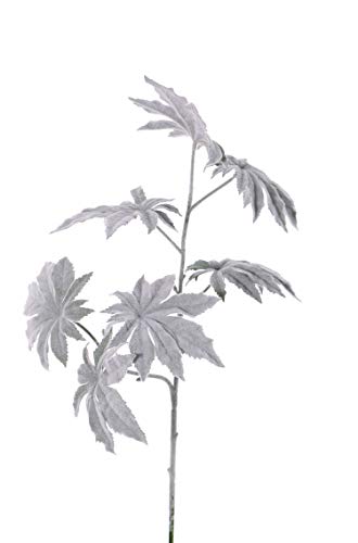 artplants.de Kunst Papaya Zweig NUBIE, gefroren, grau, 70cm - Zweig künstlich von artplants