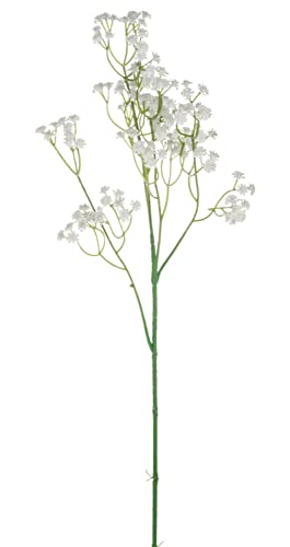 artplants.de Kunst Schleierkraut Cecilia, weiß, 65cm, Ø1cm - Künstliches Schleierkraut von artplants