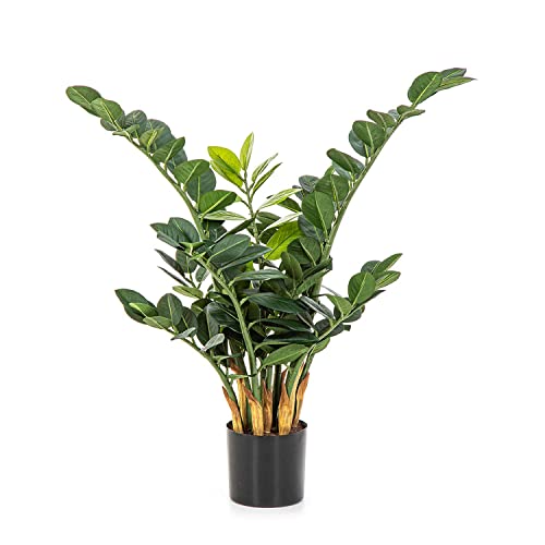 artplants.de Kunst Zamioculcas Zamiifolia AKONO, 65cm - Grünpflanze künstlich von artplants.de