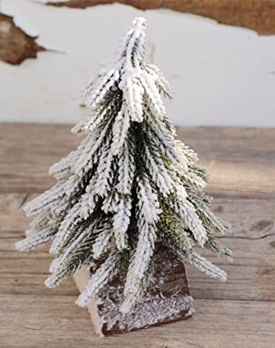 artplants.de Kunstbaum Tannenbaum Sorta mit Schnee, 20cm - Künstlicher Weihnachtsbaum von artplants