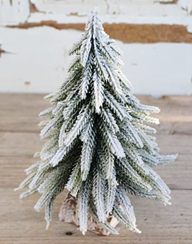artplants.de Kunstbaum Tannenbaum Sorta mit Schnee, 25cm - Künstlicher Weihnachtsbaum von artplants