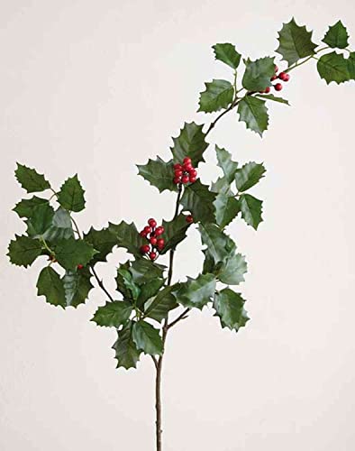 artplants.de Kunstpflanze Ilexzweig Yukari mit Beeren, grün, 100cm - Dekopflanze Ilexzweig von artplants