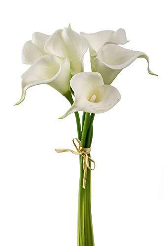 artplants.de Kunststrauß Calla Strauß RUMA, weiß, 35cm - Kunst Calla Blume von artplants
