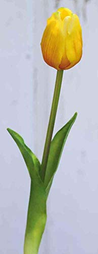 artplants.de Kunsttulpe LONA, Hellorange, 45cm, Ø4cm - Textilblume/Kunststoff Tulpe von artplants