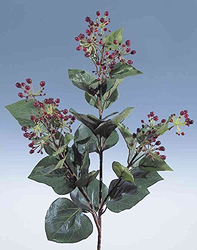 artplants.de Plastik Scheinbeerenzweig SERAFINE mit Früchten, rot, 80cm - Kunststoff Scheinbeerenzweig von artplants