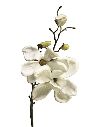 artplants.de Samt Magnolie YUNFAN, Creme, 45 cm - Künstliche Blume von artplants