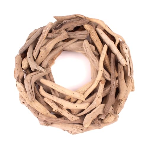 artplants.de Deko Treibholz Kranz Laurin, Natur, 25cm - Naturdeko von artplants