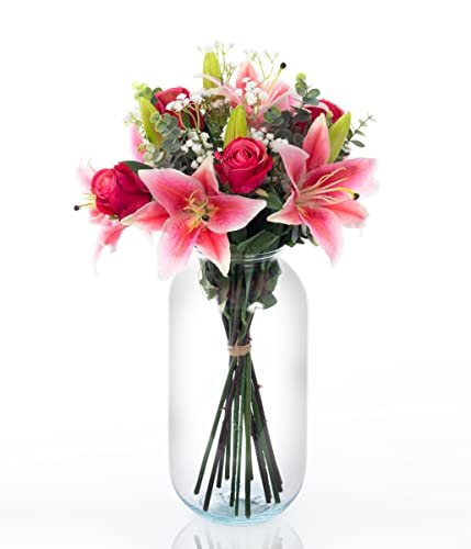 artplants.de Künstlicher Lilienstrauß Mariposa, Rose, pink, 55cm, Ø35cm - OHNE VASE - Künstlicher Blumenstrauß artplants.de Künstlicher Lilienstrauß Mariposa, Rose, pink, 55cm, Ø35cm - OHNE VASE - Künstlicher Blumenstrauß von artplants