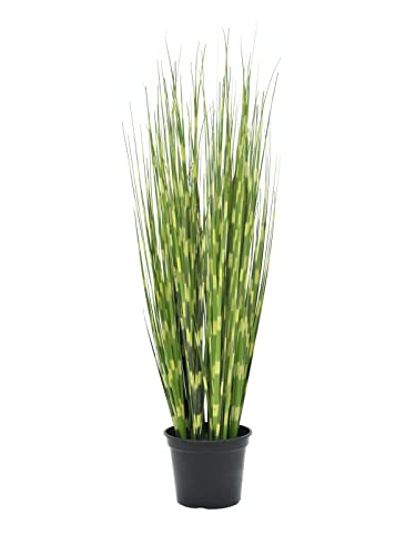 artplants.de Künstliches Zebragras Zavian, grün-gelb, 90cm - Zebragras künstlich von artplants