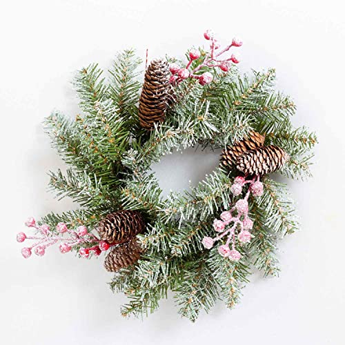 artplants.de Kunst Winterkranz Ravenna mit Zapfen, beschneit, Ø30cm - Türkranz künstlich artplants.de Kunst Winterkranz Ravenna mit Zapfen, beschneit, Ø30cm - Türkranz künstlich von artplants