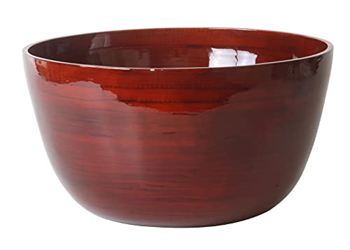 Bambus Schale, rot, Übertöpfe Design Schale, Deko, Dekoration, Dekoschale, dunkel rot 35 cm, 20 cm von Artra Design GmbH