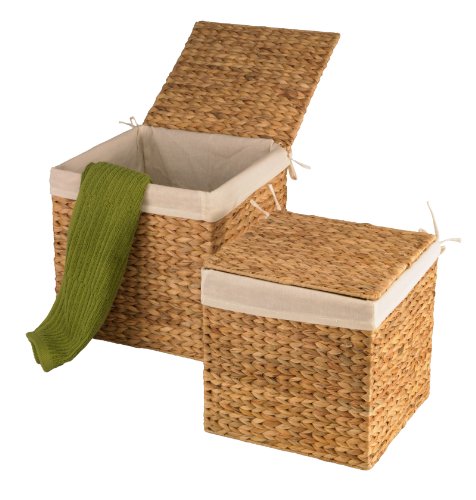 artra design GmbH Wasserhyazinthe Körbe Truhen 2er Set M quadratisch BSCI Wäschebehälter nachhaltige Wäschetruhe Aufbewahrungsbox mit Deckel Aufbewahrungskiste Aufbewahrungstruhe Wäschetruhe artra design GmbH Wasserhyazinthe Körbe Truhen 2er Set M quadratisch BSCI Wäschebehälter nachhaltige Wäschetruhe Aufbewahrungsbox mit Deckel Aufbewahrungskiste Aufbewahrungstruhe Wäschetruhe von artra design GmbH