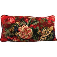 Rotes Blumen Dekokissen Cover Lenden Dekorativ Mit Kordel Kissenbezug Home Decor Schlafzimmer Sofa Couch von artsandcreations