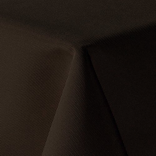 Leinen Optik Tischdecke Eckig 130x340 cm Dunkelbraun Braun · Eckig Farbe & Größe wählbar mit Lotus Effekt - Wasserabweisend von artshop24