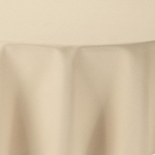 Leinen Optik Tischdecke Oval 130x220 cm Champagner Creme · Oval Farbe & Größe wählbar mit Lotus Effekt - Wasserabweisend von artshop24