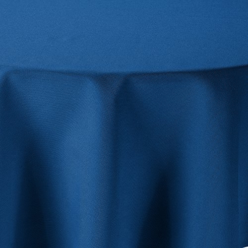 Leinen Optik Tischdecke Rund 160 cm Blau · Rund Farbe wählbar mit Lotus Effekt - Wasserabweisend von artshop24