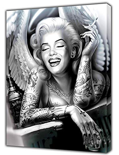 artsprints Kunstdruck auf gerahmter Leinwand, Motiv Marilyn Monroe Engel, 101,6 x 76,2 cm, 38 mm Tiefe von ARTSPRINTS