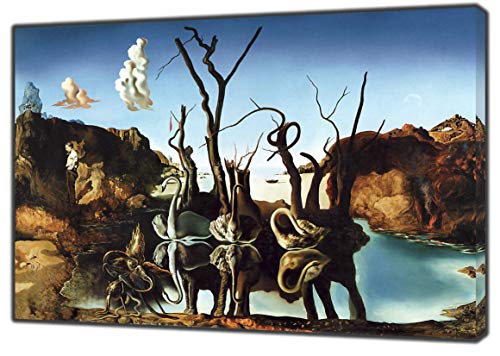 artsprints Salvador Dali Wandbild, Motiv: Schwant, reflektierender Elefant, Nachdruck auf gerahmter Leinwand, Wandkunst, Heimdekoration, 101,6 x 76,2 cm, 38 mm Tiefe artsprints Salvador Dali Wandbild, Motiv: Schwant, reflektierender Elefant, Nachdruck auf gerahmter Leinwand, Wandkunst, Heimdekoration, 101,6 x 76,2 cm, 38 mm Tiefe von ARTSPRINTS