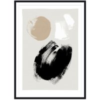 artvoll - Brush Poster mit Rahmen, schwarz, 21 x 30 cm von artvoll
