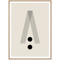 artvoll - Graphic Arches A Poster, beige, mit Rahmen , Eiche natur, 30 x 40 cm von artvoll