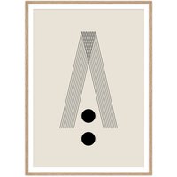 artvoll - Graphic Arches A Poster, beige, mit Rahmen , Eiche natur, 50 x 70 cm von artvoll