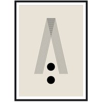 artvoll - Graphic Arches A Poster, beige, mit Rahmen , schwarz, 21 x 30 cm von artvoll