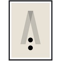 artvoll - Graphic Arches A Poster, beige, mit Rahmen , schwarz, 50 x 70 cm von artvoll