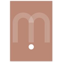 artvoll - Graphic Arches M Poster, terracotta, 21 x 30 cm von artvoll