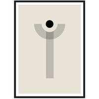 artvoll - Graphic Arches Y Poster, beige, mit Rahmen , schwarz, 21 x 30 cm von artvoll