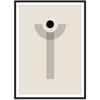 artvoll - Graphic Arches Y Poster, beige, mit Rahmen , schwarz, 30 x 40 cm von artvoll