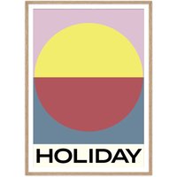 artvoll - Holiday Poster mit Rahmen by Marina Lewandowska, Eiche natur, 21 x 30 cm von artvoll