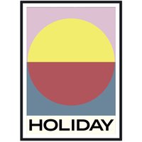 artvoll - Holiday Poster mit Rahmen by Marina Lewandowska, schwarz, 30 x 40 cm von artvoll