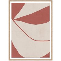 artvoll - Merged Red 04 Poster mit Rahmen, Eiche, 30 x 40 cm von artvoll