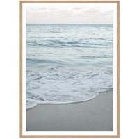 artvoll - Ocean Waves Poster mit Rahmen, Eiche natur, 30 x 40 cm von artvoll
